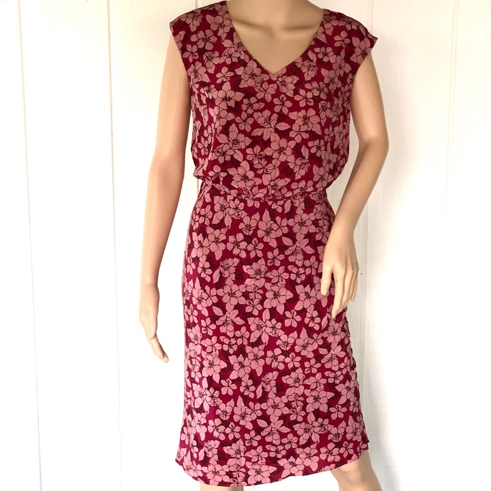 Kenneth Cole Silk Print Dress